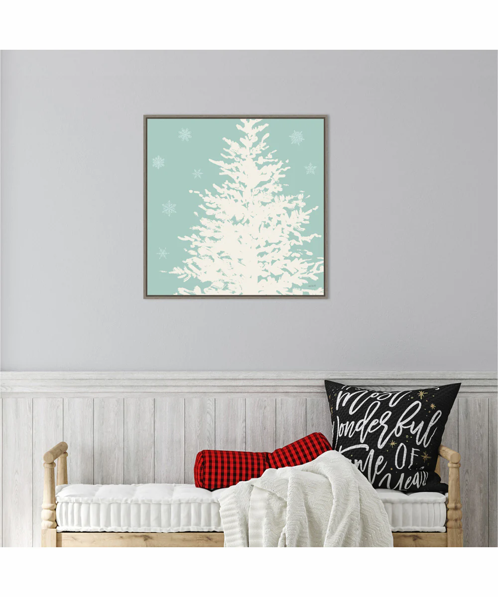Framed Seasonal Shades VII by Anne Tavoletti Canvas Wall Art Print (22  W x 22  H), Sylvie Greywash Frame - Image 2