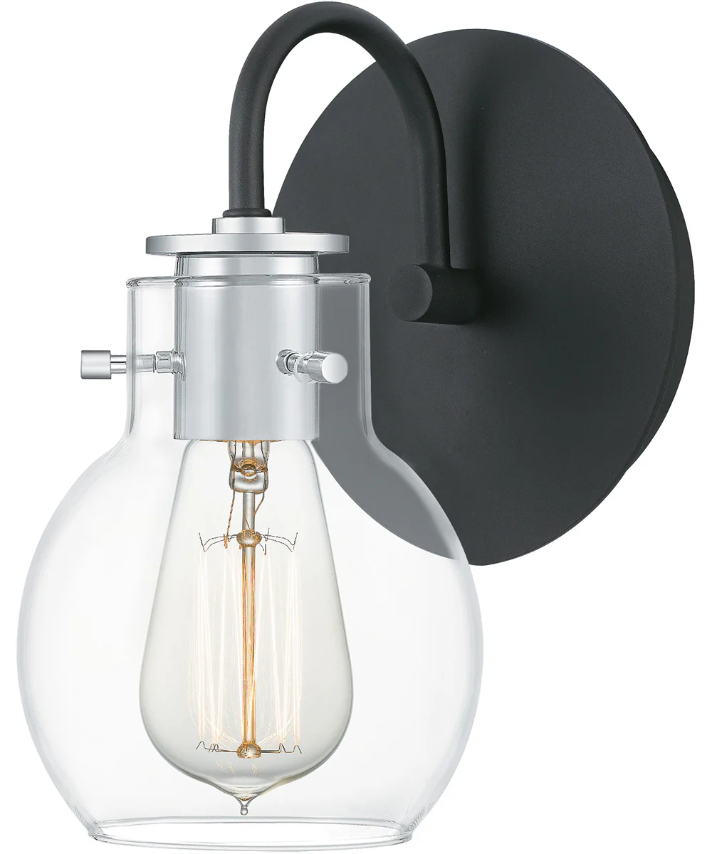 Andrews Small 1-light Wall Sconce Earth Black
