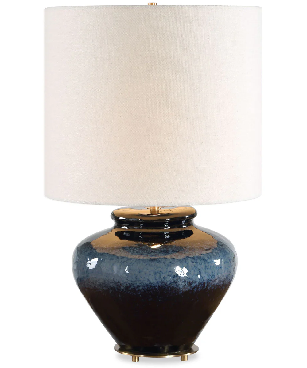 Andrus Blue Glaze Table Lamp
