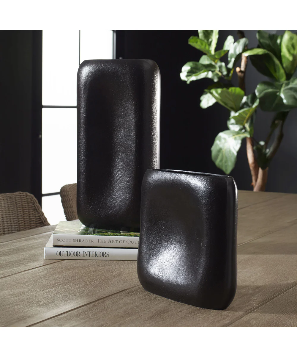 Anodic Dark Brown Vases Set of 2 - Image 2