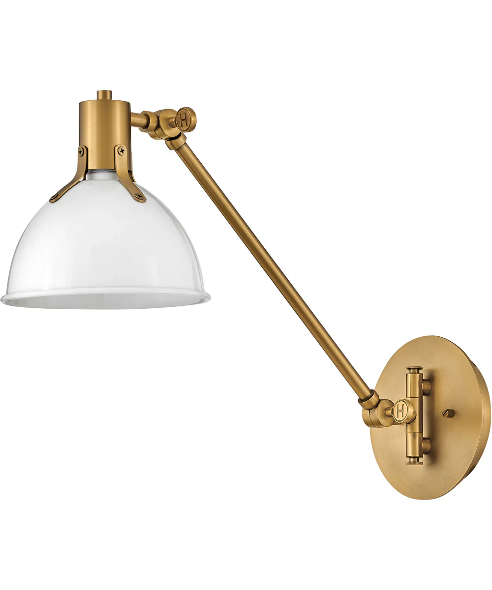 Argo 1-Light Small Single Light Sconce in Polished White