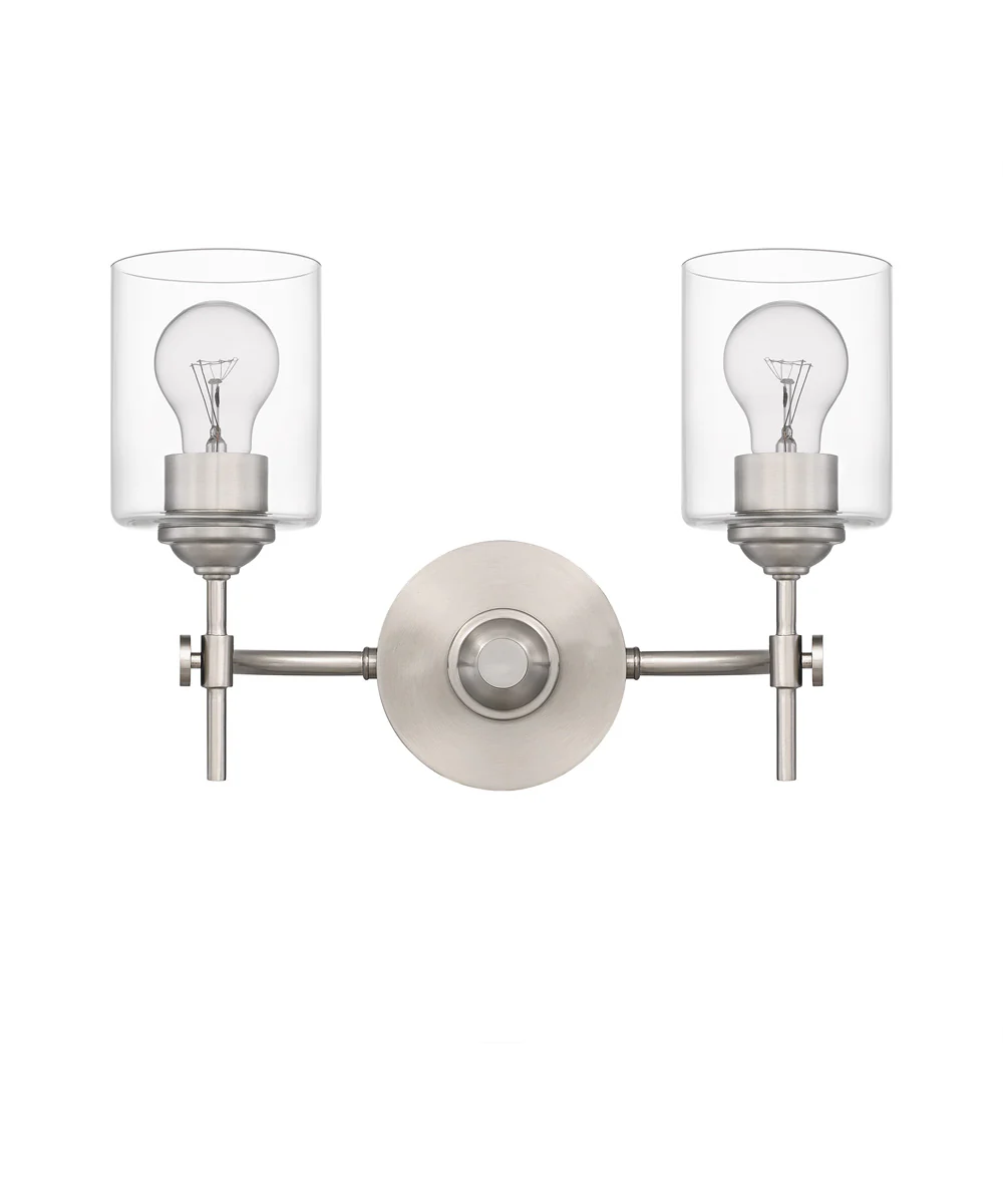 Aria Medium 2-light Bath Light Brushed Nickel - Image 3