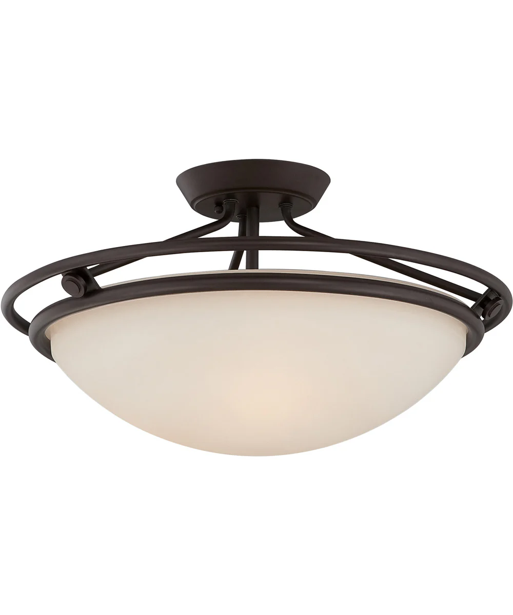Ashland Extra Large 3-light Semi Flush Mount Western Bronze - Image 3