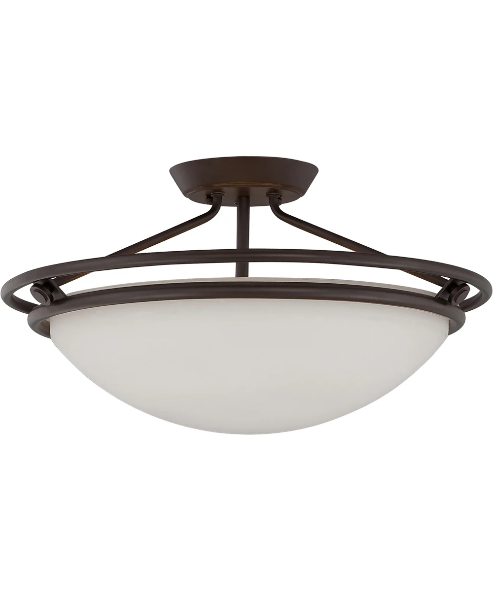 Ashland Extra Large 3-light Semi Flush Mount Western Bronze - Image 5
