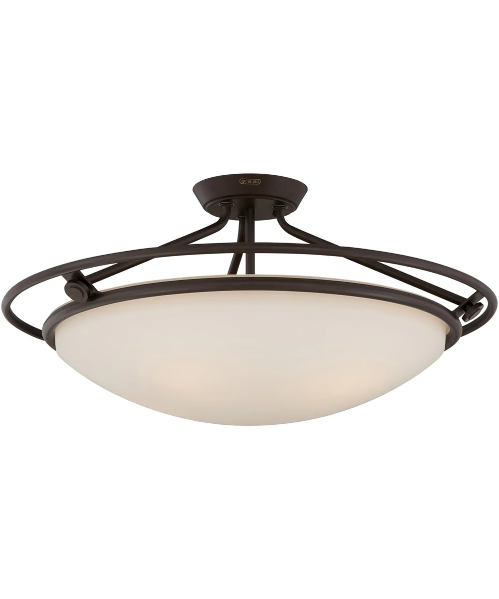 Ashland Extra Large 4-light Semi Flush Mount Western Bronze - Image 3