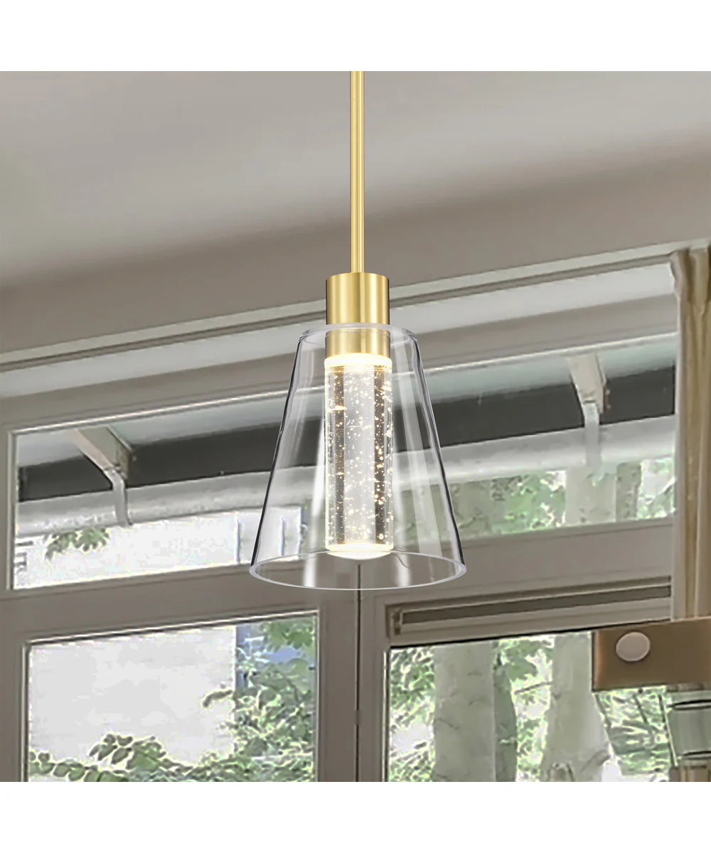 Aura Pendant Brushed Brass - Image 3