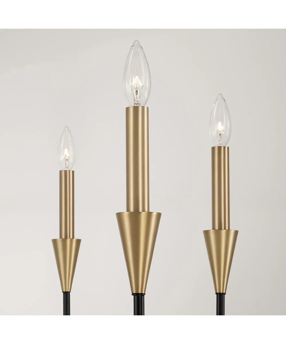 Avant 6-Light Chandelier Aged Brass and Black - Image 3