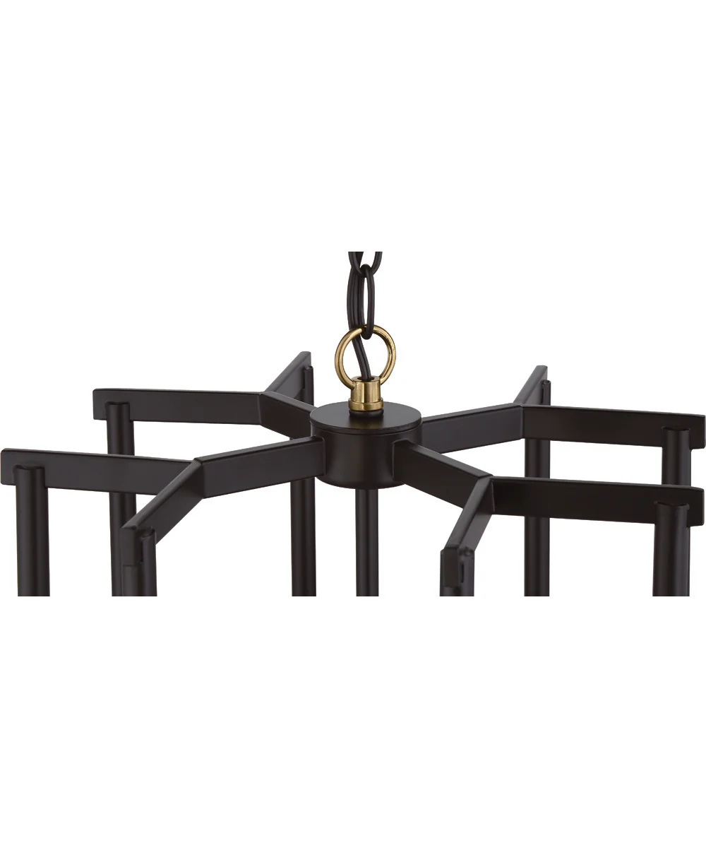 Avante Grand 4-Light Foyer Flat Black/Satin Brass - Image 5