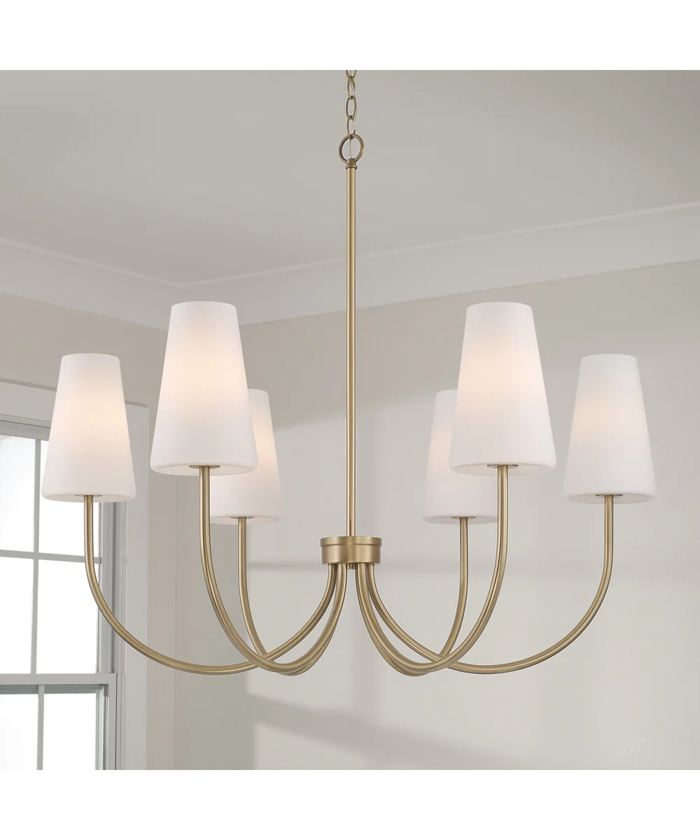 Averitt 6-Light Chandelier Aged Brass - Image 2