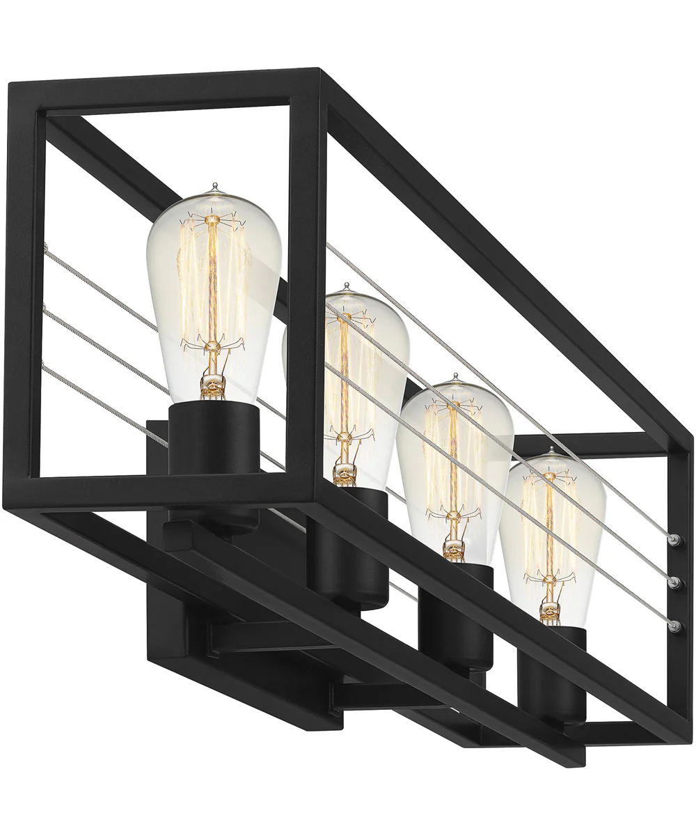 Awendaw Extra Large 4-light Bath Light Matte Black - Image 5