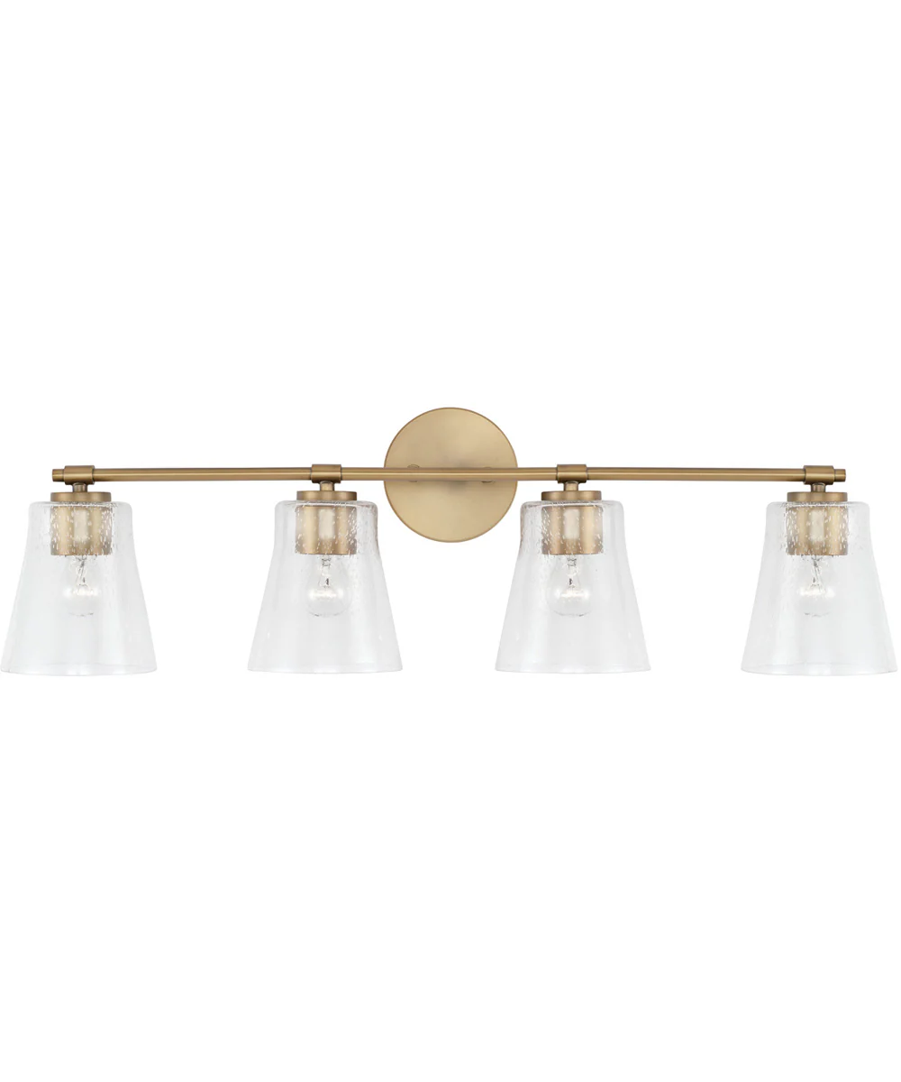 Baker 4-Light Vanity Aged Brass - Image 4