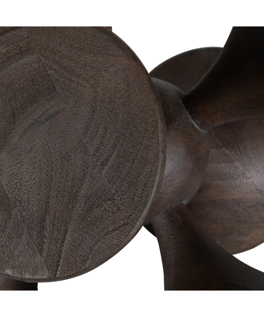 Balanced Harmony Dark Wooden Sculptures Set of 2 - Image 5