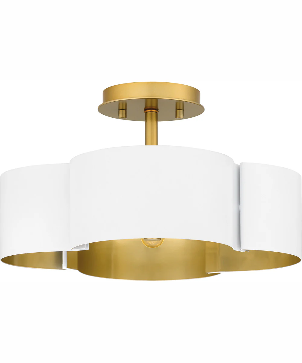 Balsam Medium 4-light Semi Flush Mount White - Image 2