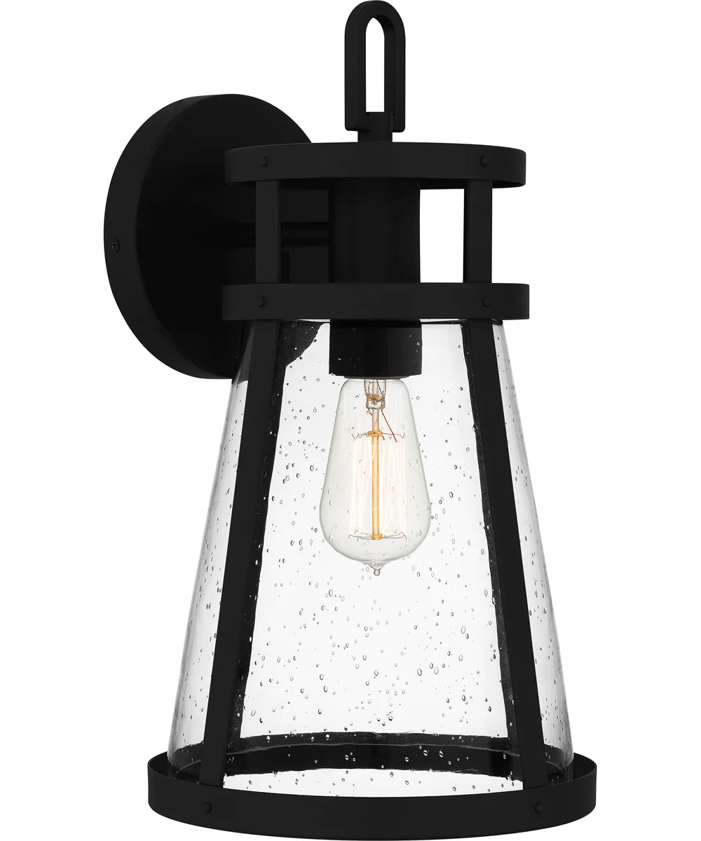 Barber Large 1-light Outdoor Wall Light Coastal Armour Aluminum Matte Black - Image 2