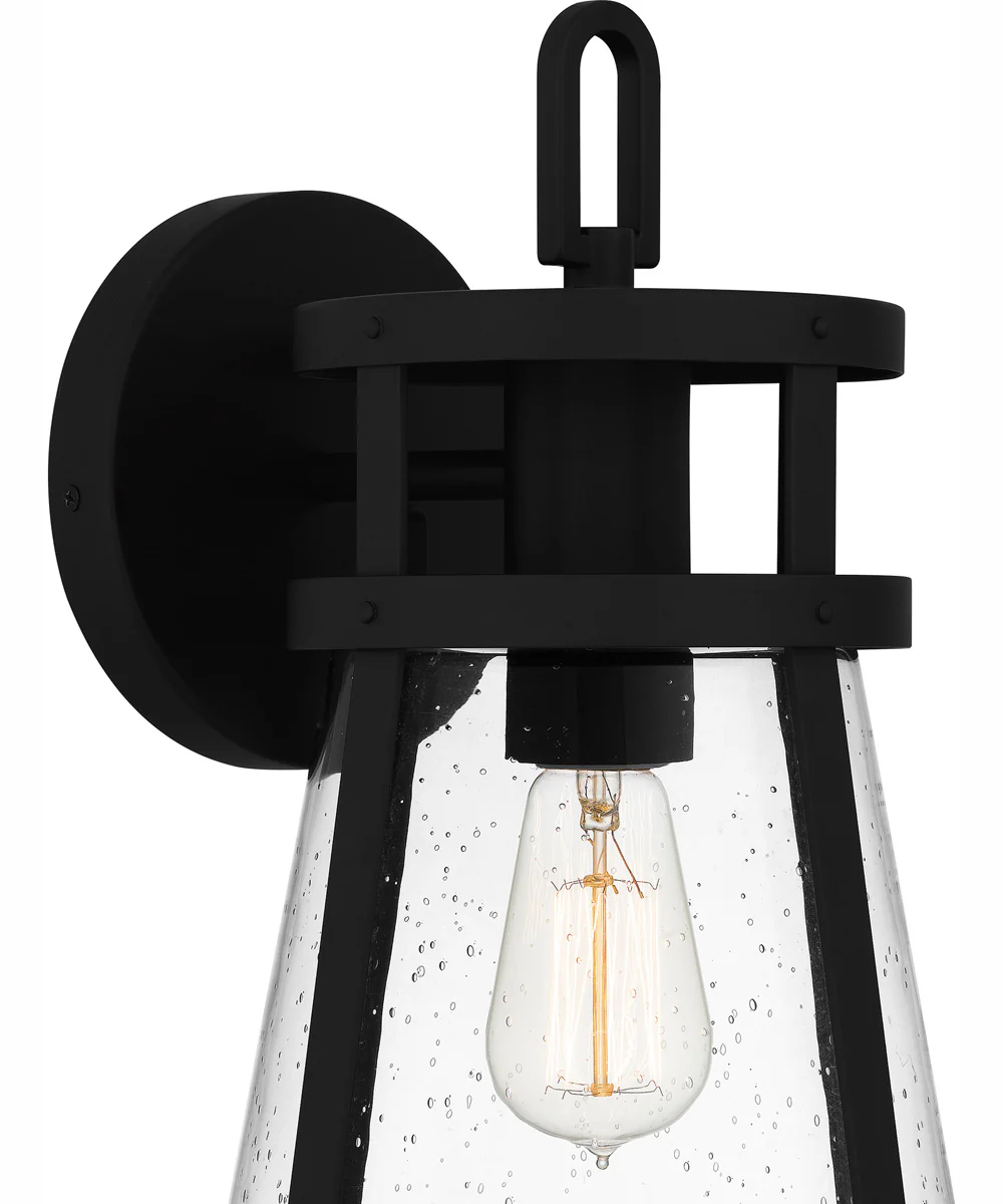 Barber Large 1-light Outdoor Wall Light Coastal Armour Aluminum Matte Black - Image 6