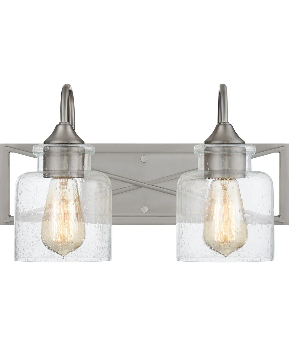 Bartley Medium 2-light Bath Light Brushed Nickel - Image 2
