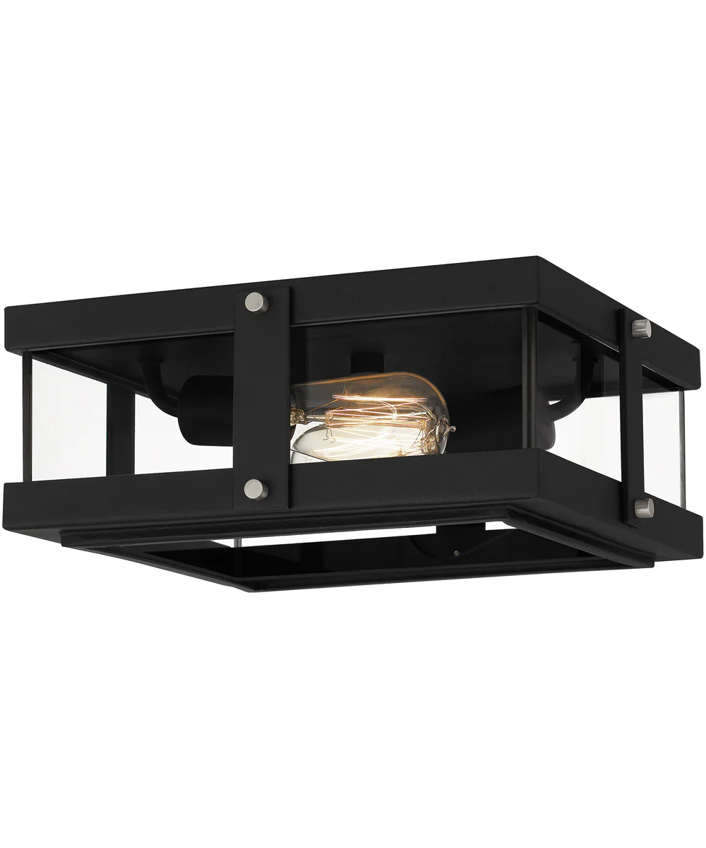 Beck 2-light Flush Mount Earth Black