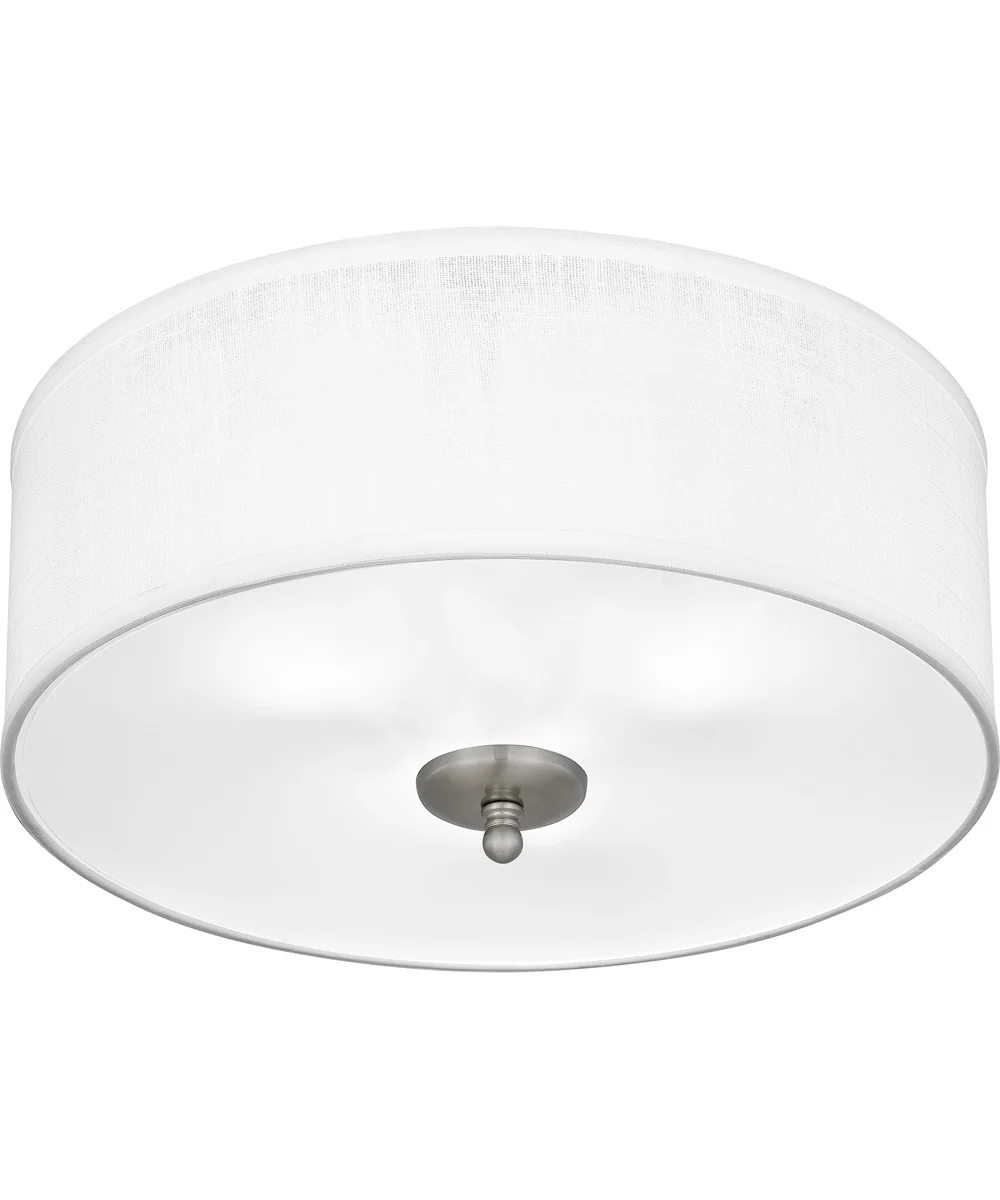 Blanche Medium 3-light Flush Mount Brushed Nickel - Image 4
