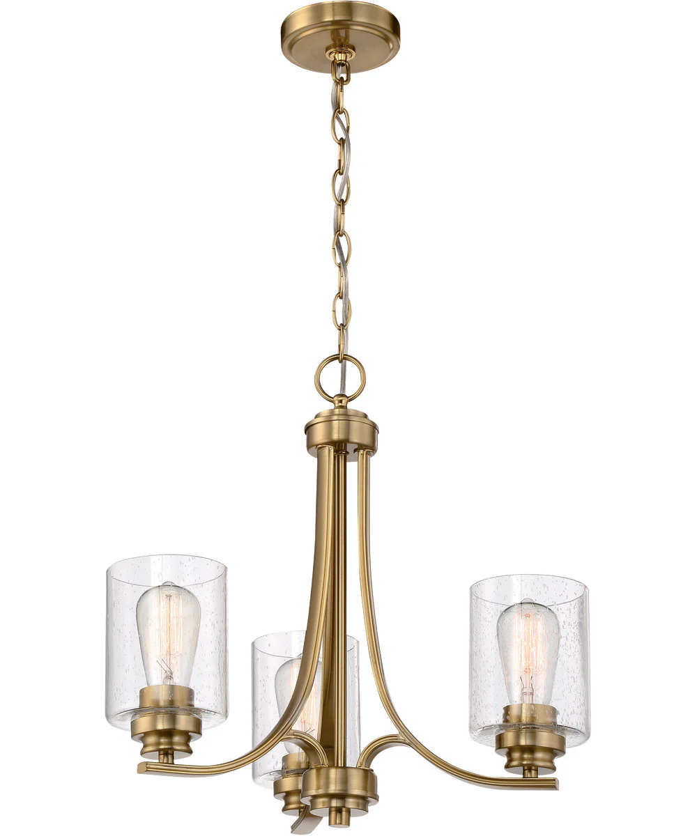 Bolden 3-Light Chandelier Satin Brass - Image 2