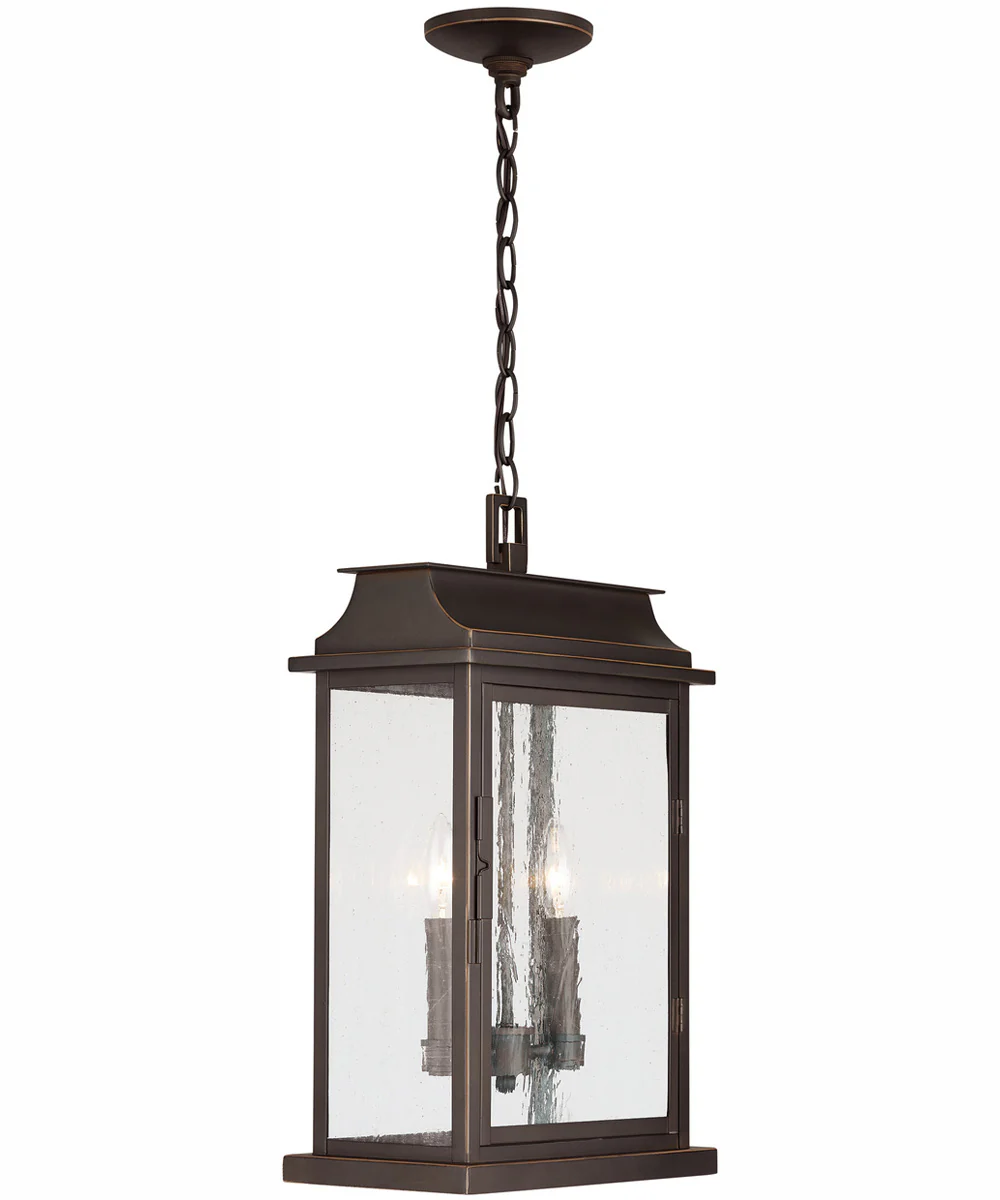 Bolton 2-Light Outdoor Hanging-Lantern Rain or Shine - Oiled Bronze - Image 3