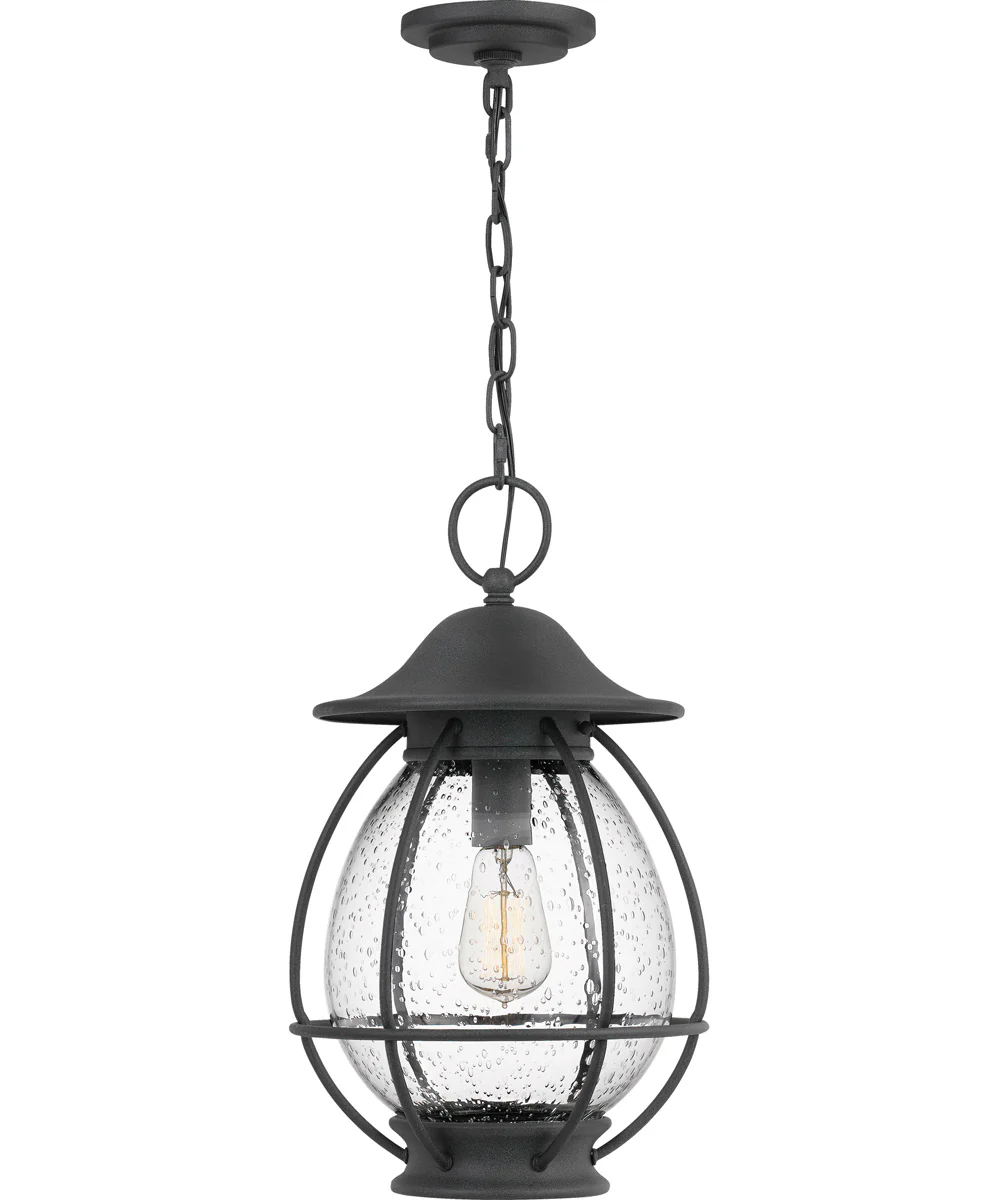 Boston Large 1-light Outdoor Pendant Light Mottled Black - Image 2