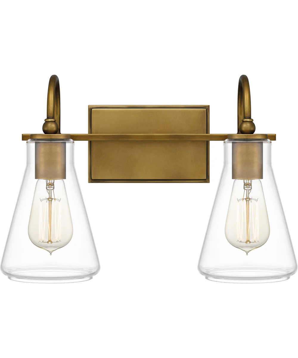 Boyton Medium 2-light Bath Light Weathered Brass - Image 2