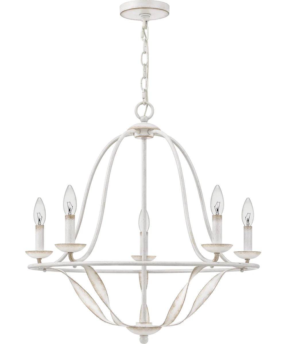 Bradbury 5-light Chandelier Antique White - Image 3