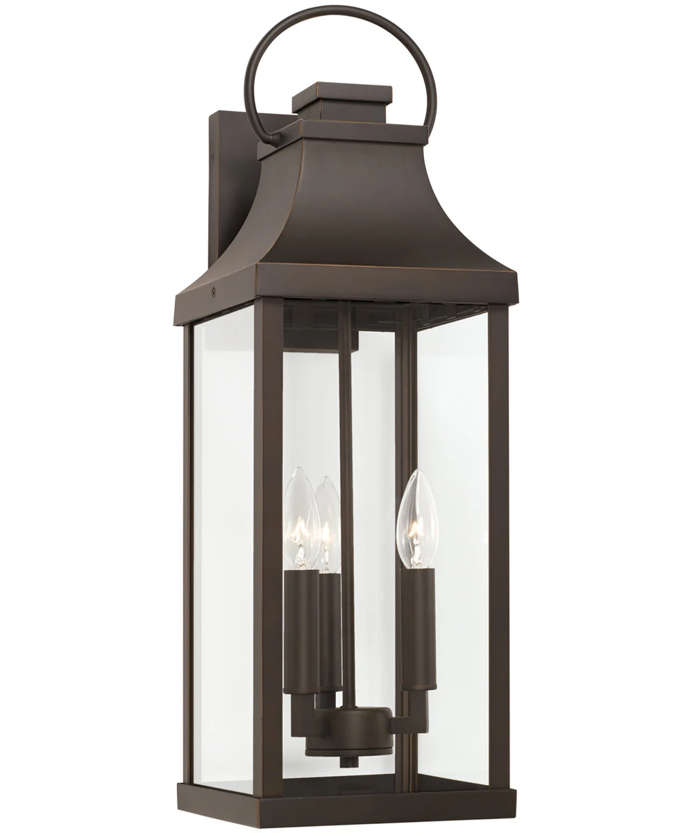 Bradford 3-Light Outdoor Wall-Lantern Rain or Shine - Oiled Bronze