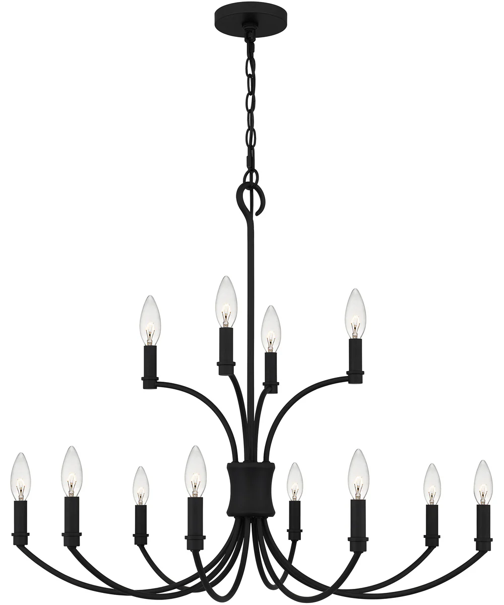 Briar 12-light Chandelier Matte Black - Image 4