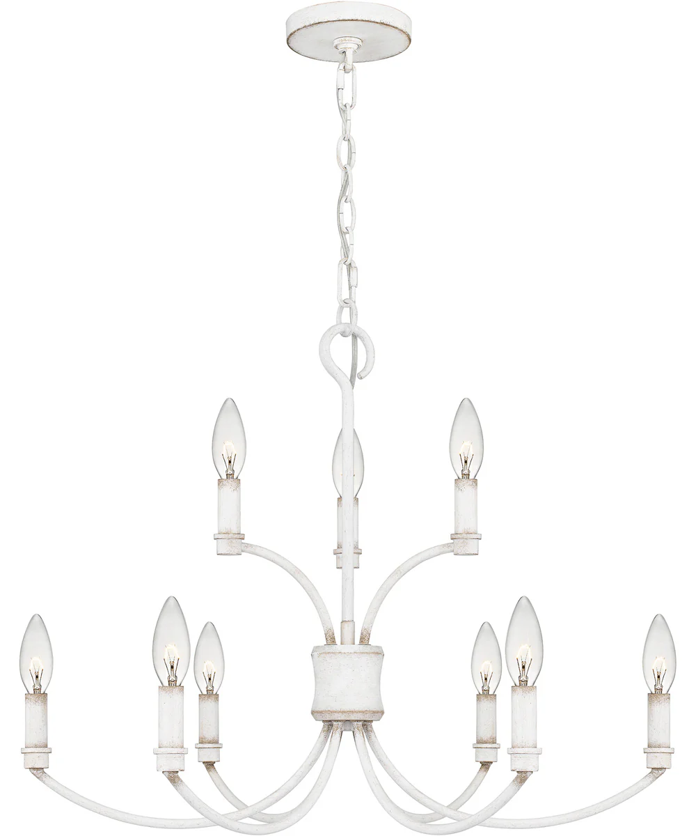 Briar 9-light Chandelier Antique White - Image 2