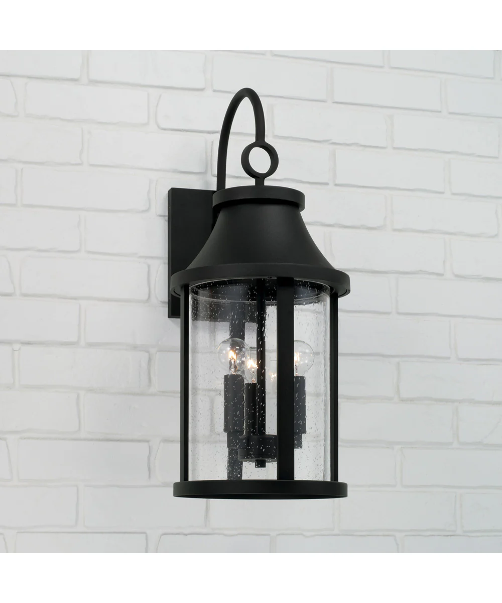Bridger 3-Light Outdoor Wall-Lantern Black - Image 2