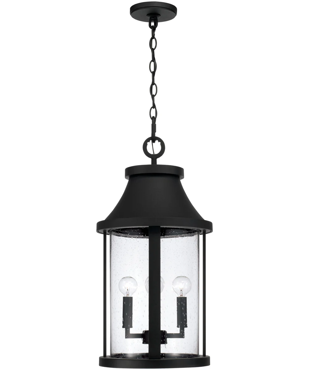 Bridger 4-Light Outdoor Hanging-Lantern Black - Image 3