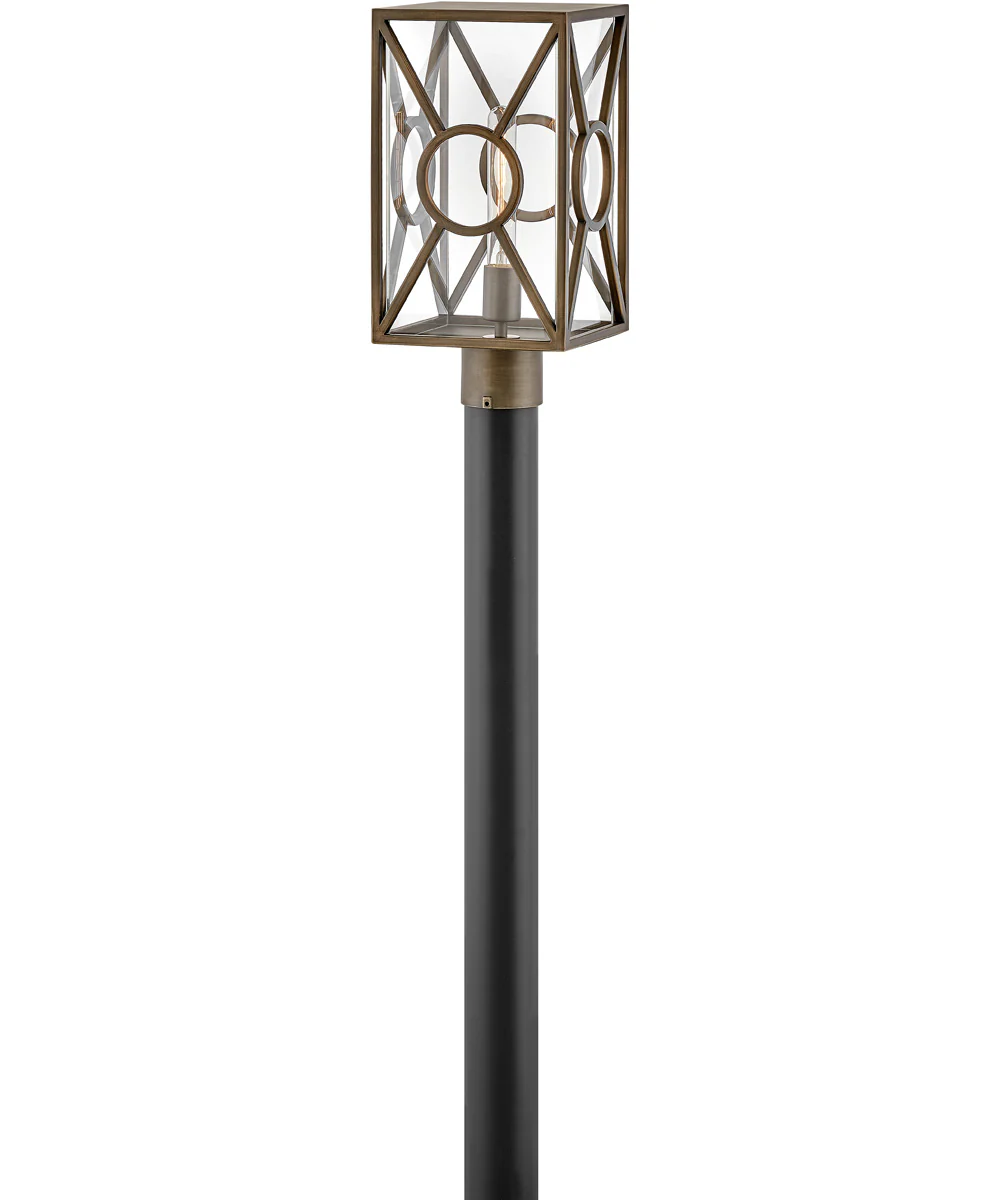 Brixton Coastal Elements 1-Light Medium Outdoor Post Top or Pier Mount Lantern in Burnished Bronze
