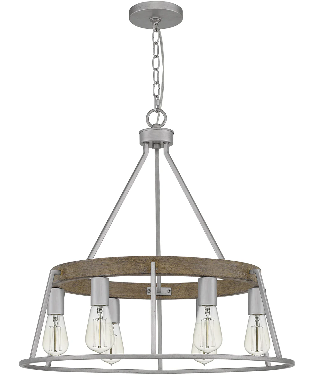 Brockton 6-light Chandelier Brushed Silver - Image 3