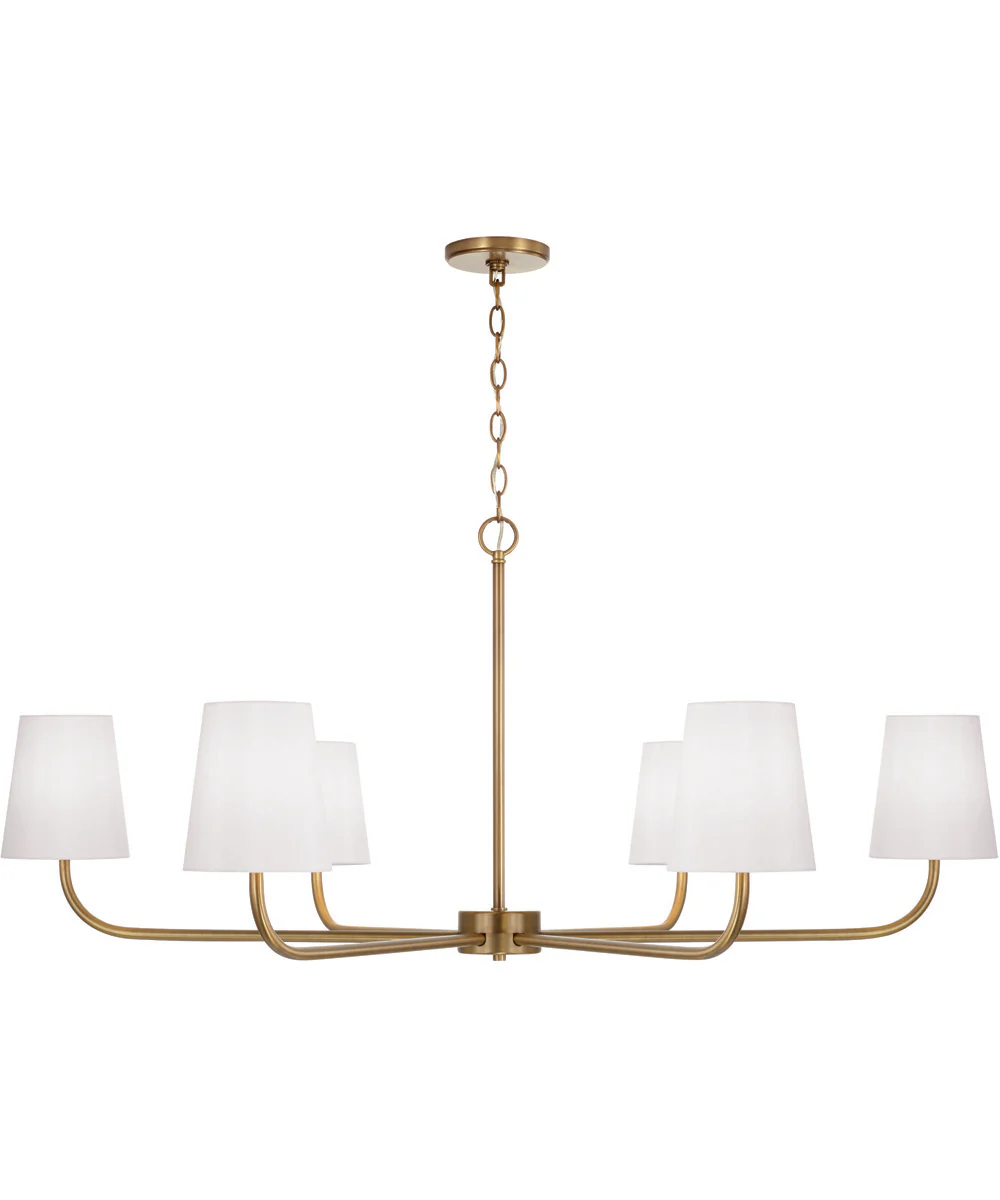 Brody 6-Light Chandelier Aged Brass