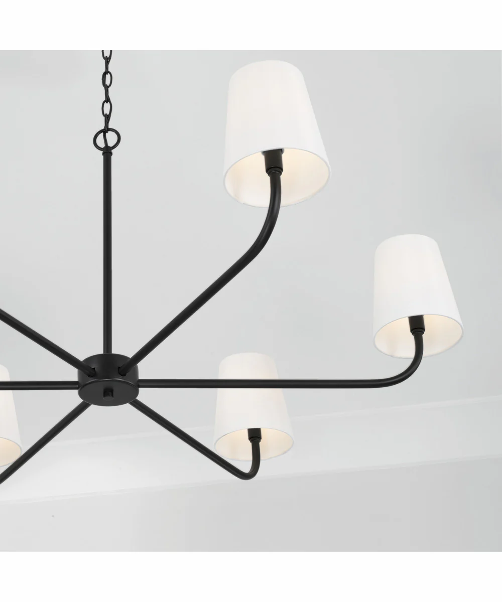 Brody 6-Light Chandelier Matte Black - Image 3