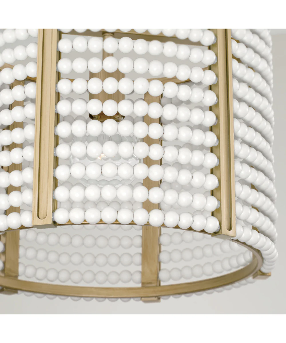 Brynn 1-Light Dual-Mount Semi-Flush/Pendant Mount Aged Brass Painted - Image 4