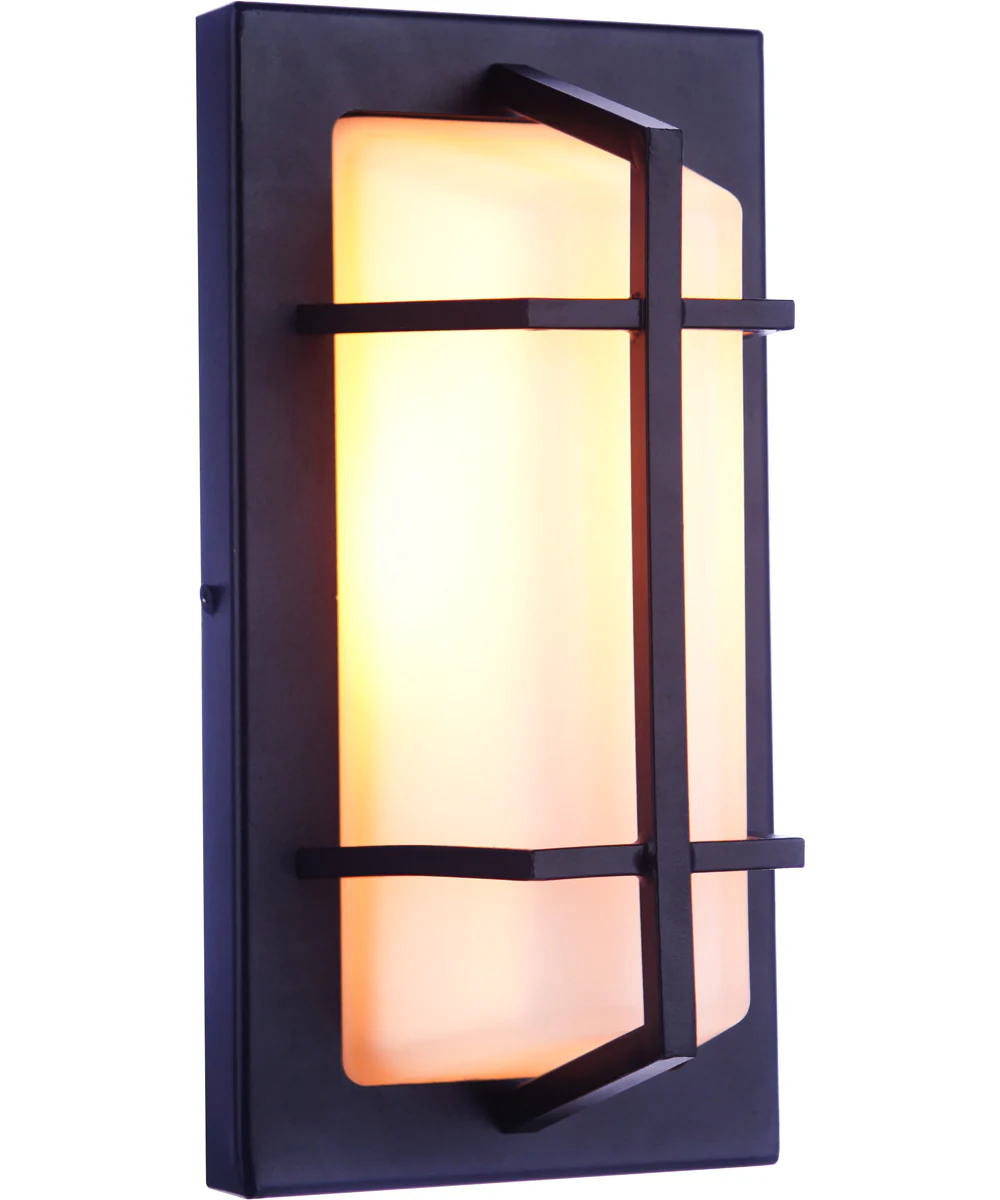 Bulkhead Rectangular 1-Light Outdoor Lighting Textured Black - Image 2