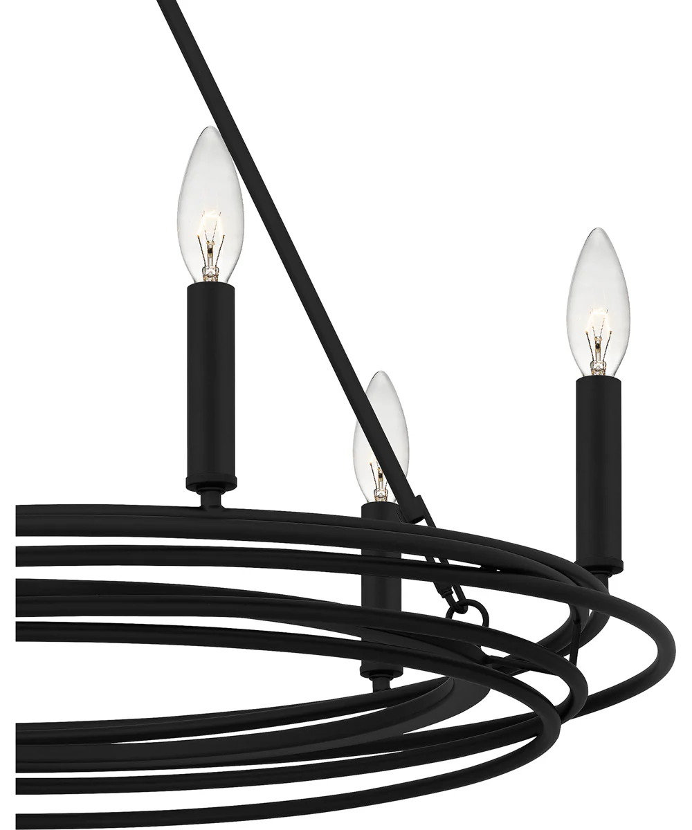 Calliope 6-light Chandelier Matte Black - Image 5