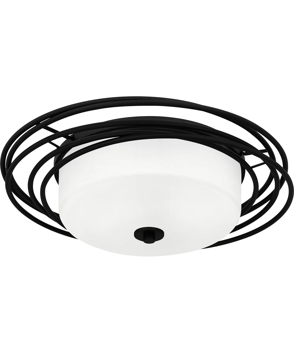 Calliope Extra Large 2-light Flush Mount Matte Black - Image 4