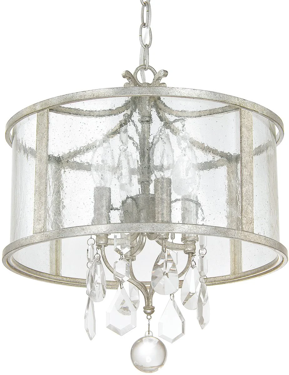 15"W Blakely 4-Light Pendant Antique Silver