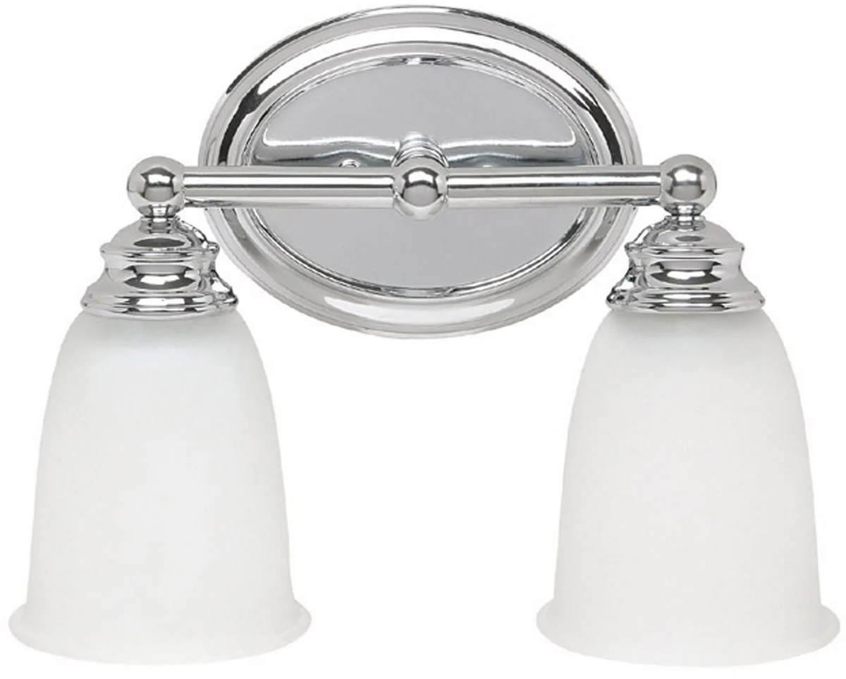12"W Capital Vanities 2-Light Bath Vanity Chrome
