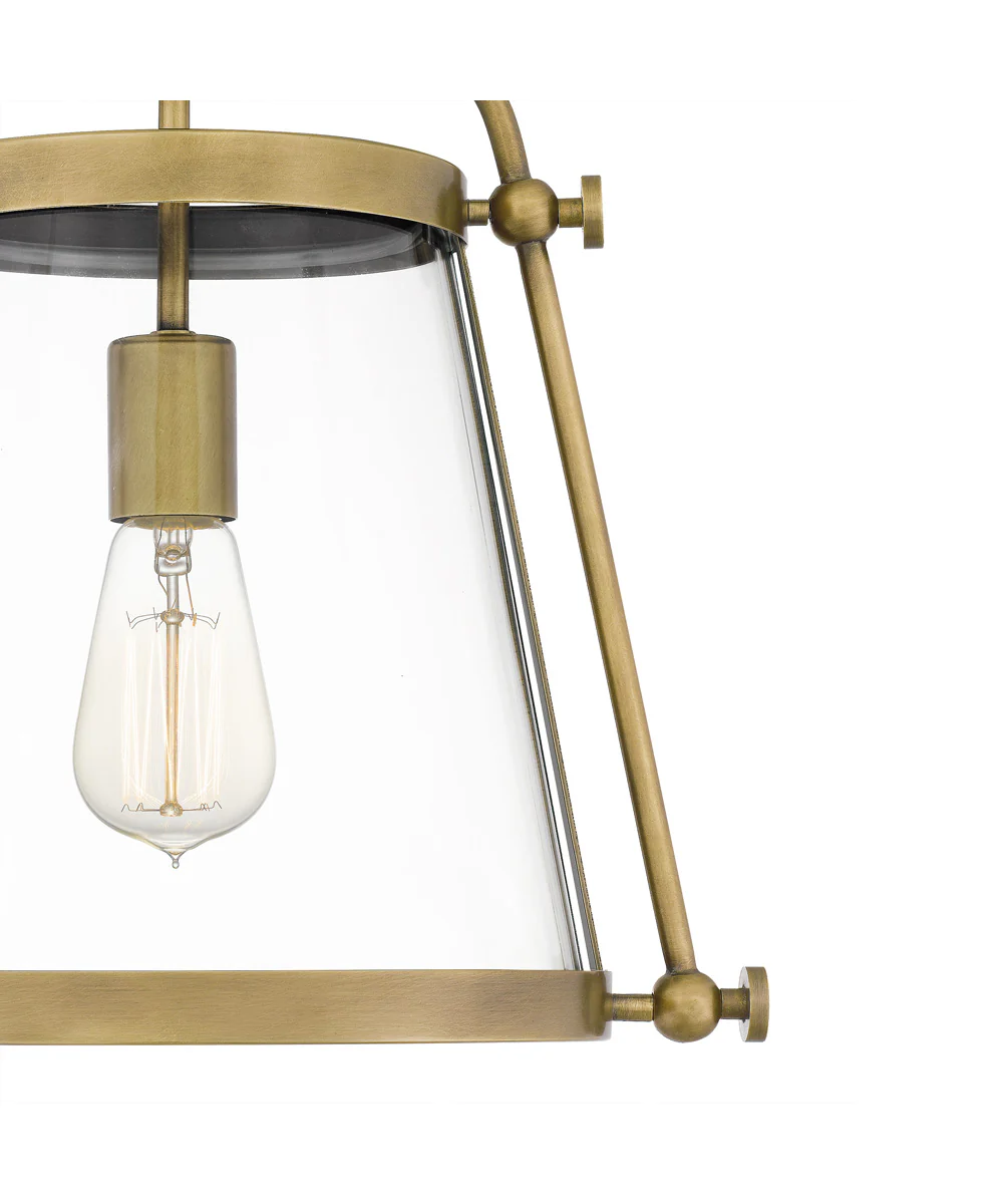 Cardiff 1-light Semi Flush Mount Weathered Brass - Image 6