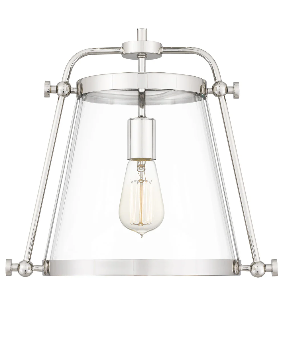 Cardiff Small 1-light Mini Pendant Polished Nickel - Image 6