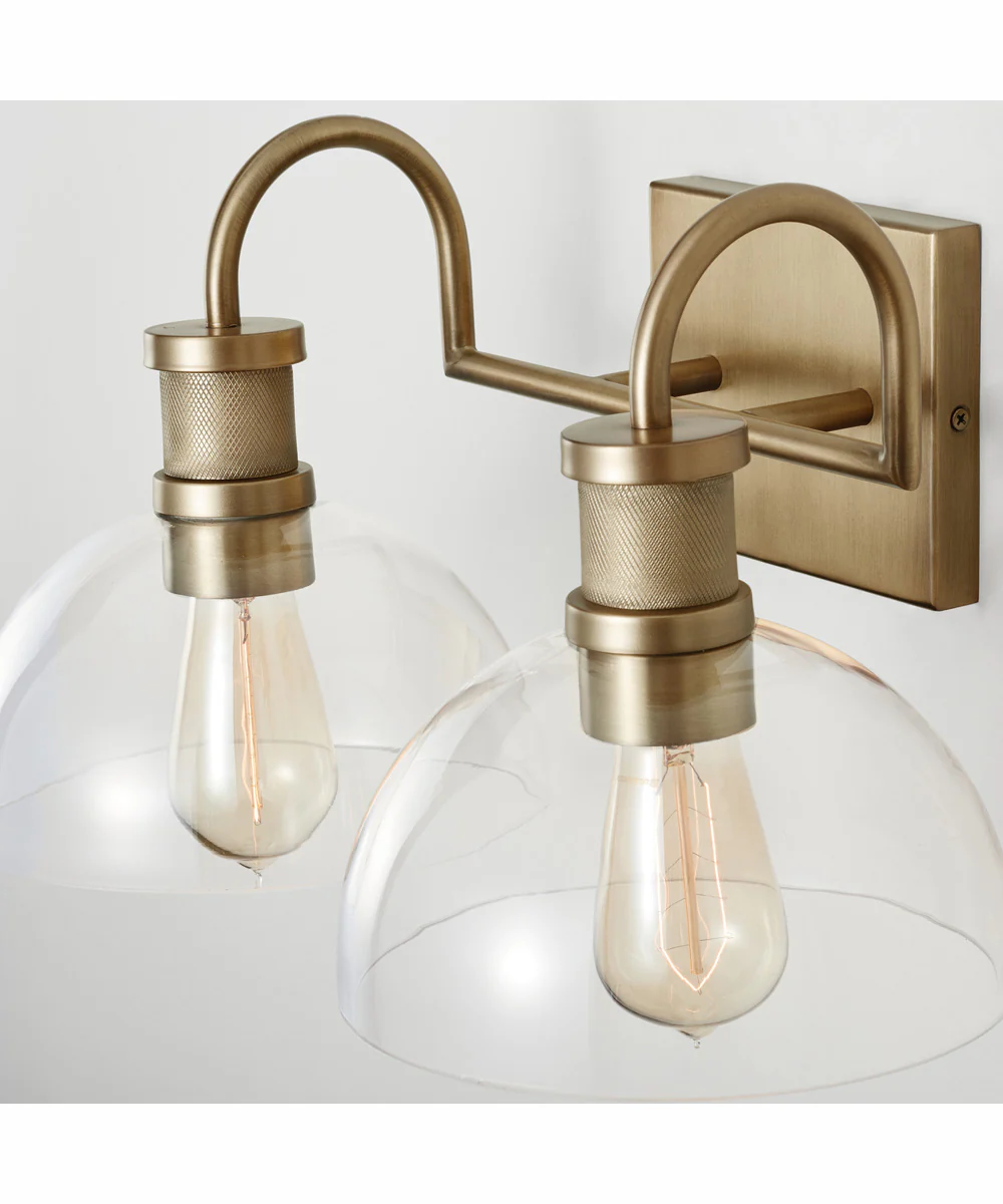Cassidy 2-Light Vanity Aged Brass - Image 2