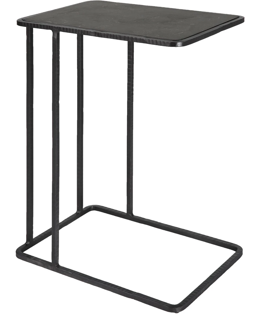 Cavern Stone & Iron Accent Table