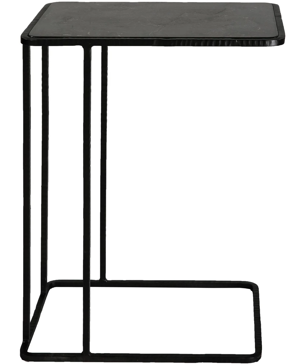 Cavern Stone & Iron Accent Table - Image 4