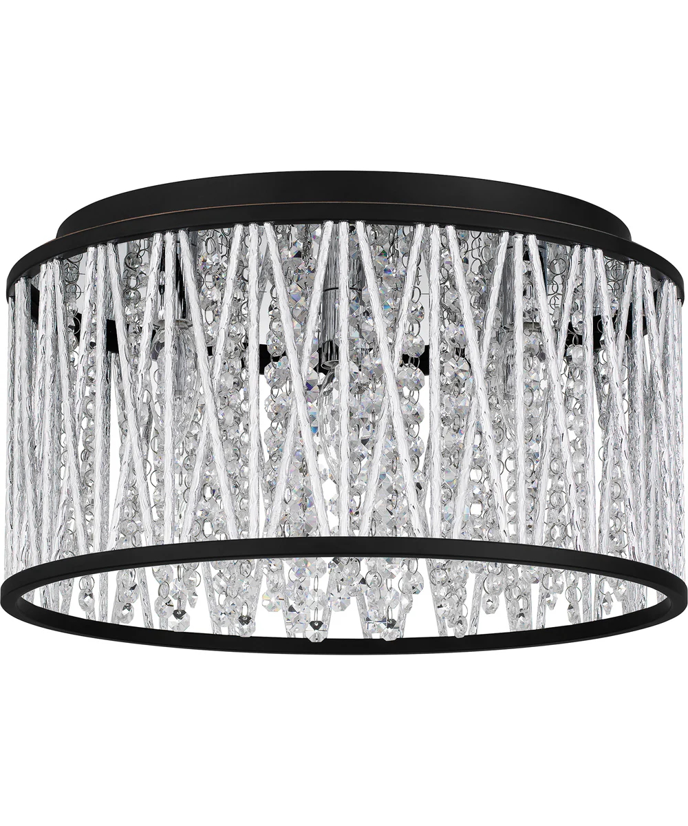 Celeste Medium 5-light Flush Mount Matte Black - Image 2