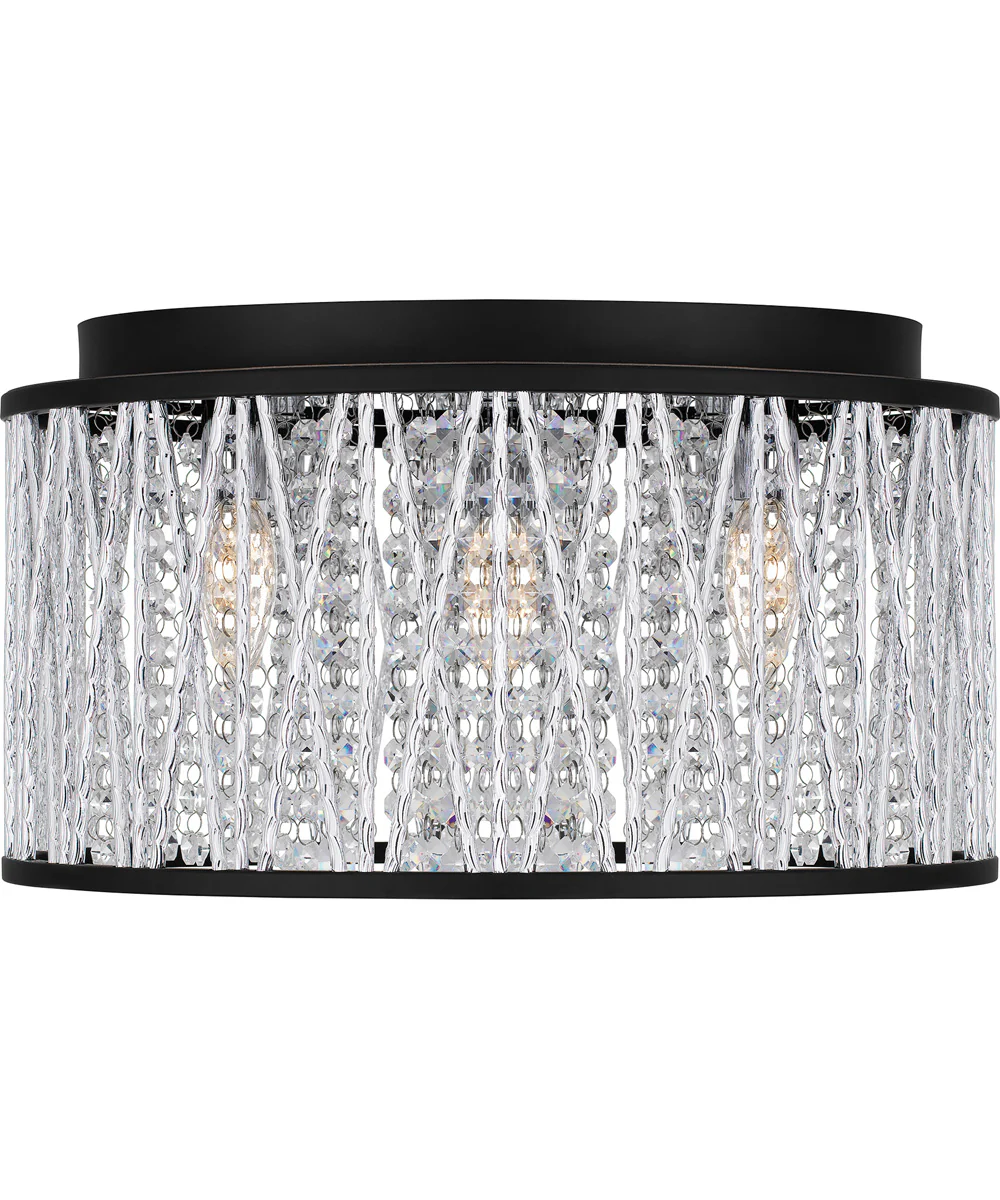 Celeste Medium 5-light Flush Mount Matte Black - Image 3