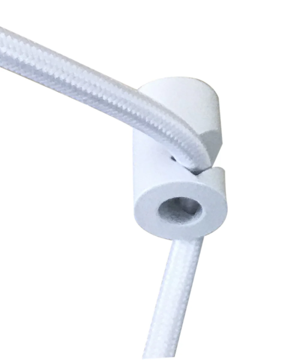 2 Light Swag Plug-In Pendant 18"w Chocolate Burlap with Diffuser, White Cord - Image 6